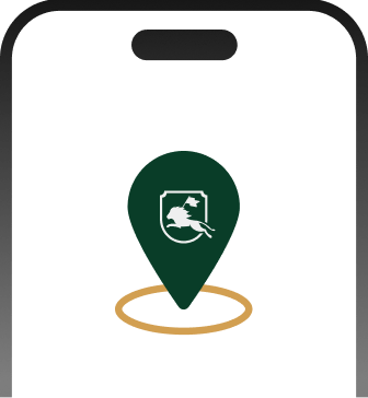 Phone displaying app interface