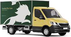 Truck displaying app interface